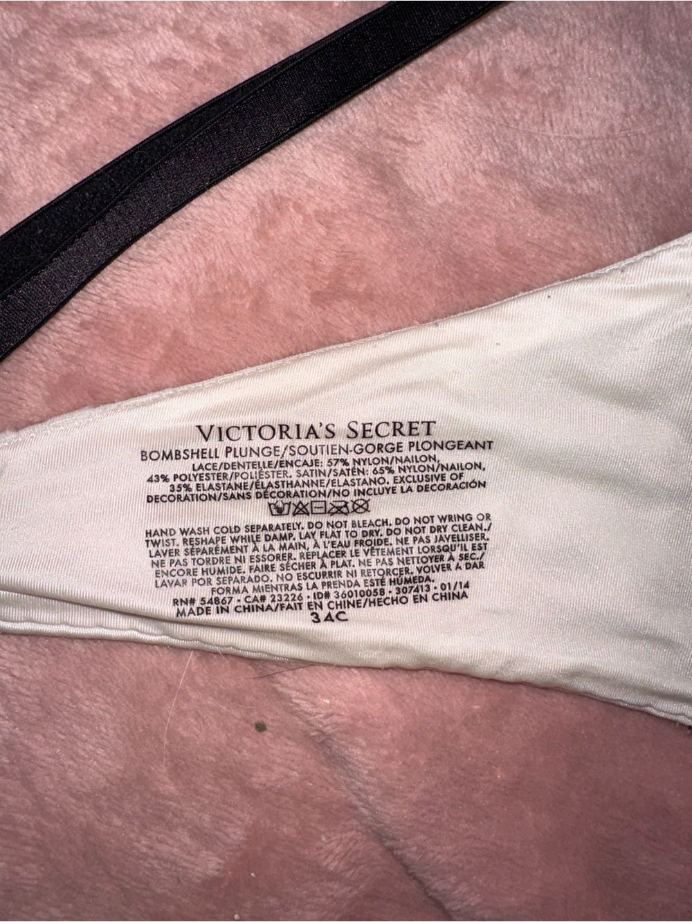 Victoria Secret White Bombshell Plunge Bra Adds 2 cup sizes 32C - Picture 4 of 9